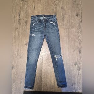 Abercrombie & Fitch Distressed Skinny Jeans - Blue